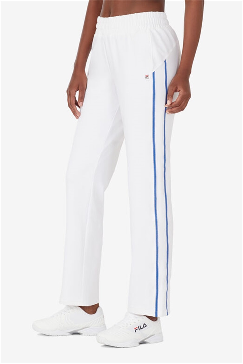White / Blue Women's Fila Center Court Pants | Saudi Arabia-935782