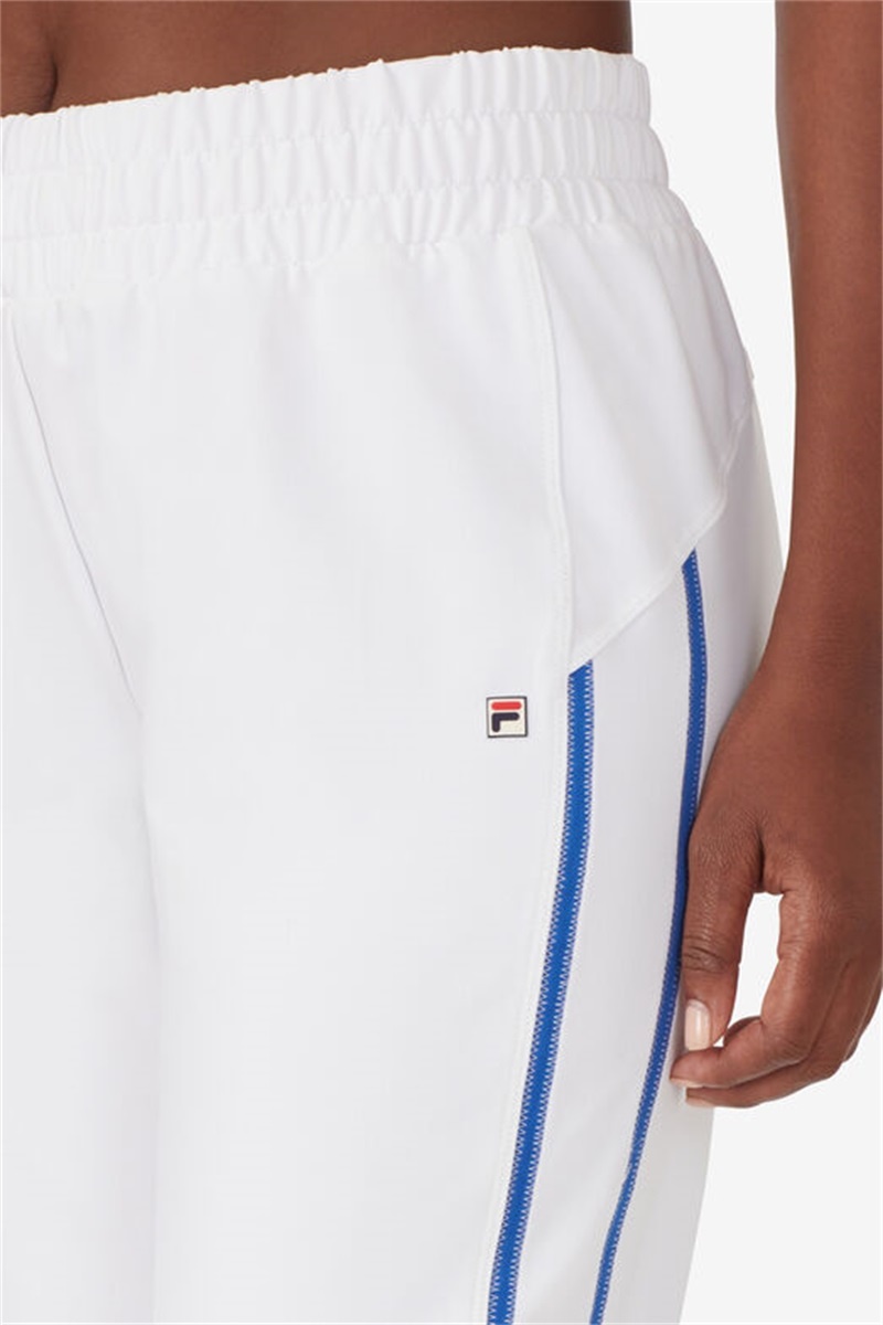 White / Blue Women's Fila Center Court Pants | Saudi Arabia-935782