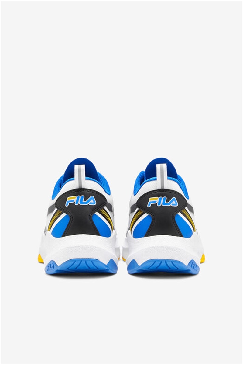 White / Blue / Gold Men's Fila Tactik 3 Stimulus Shoes | Saudi Arabia-307216