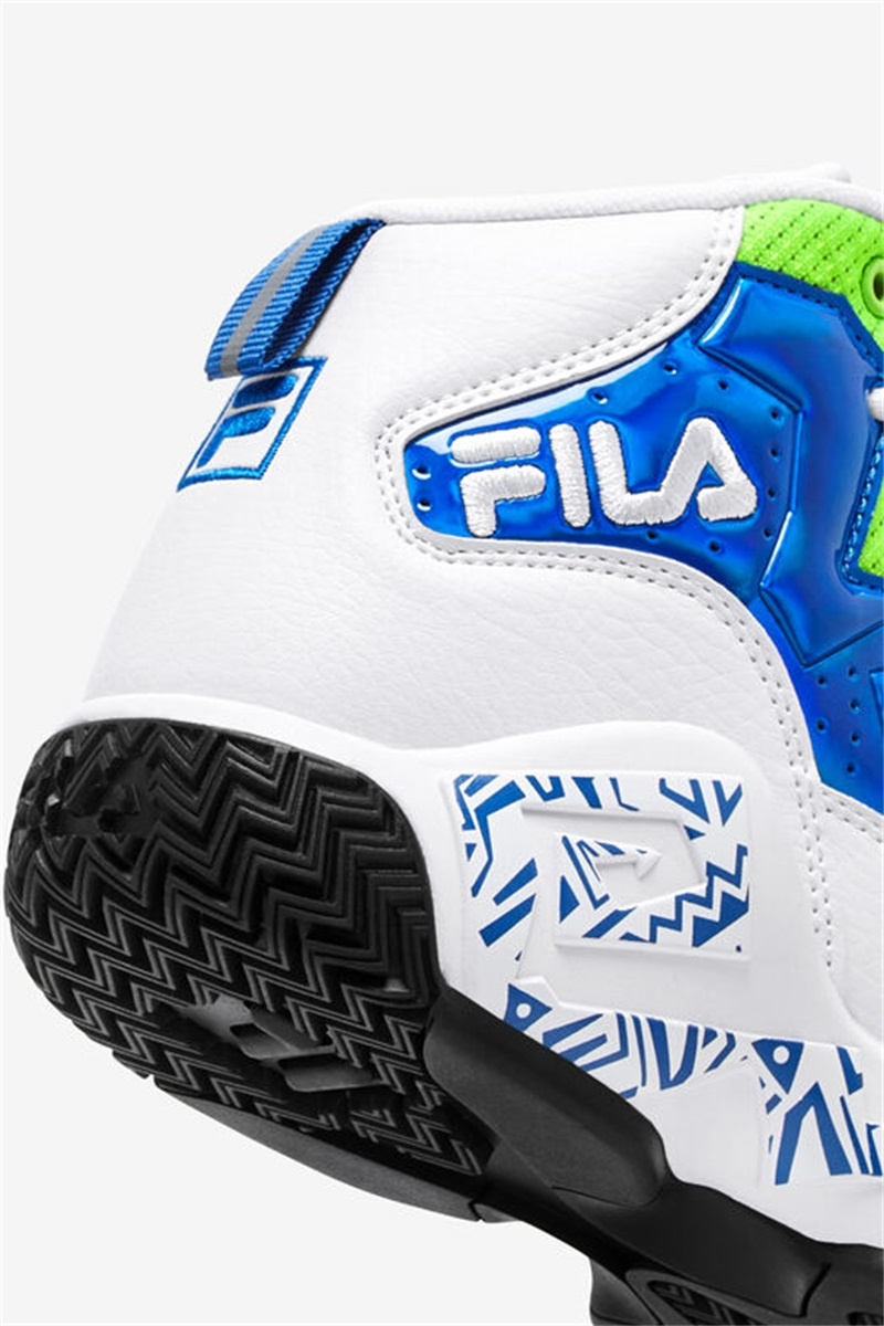 White / Blue / Green Kids' Fila Mb Night Walk Shoes | Saudi Arabia-450961