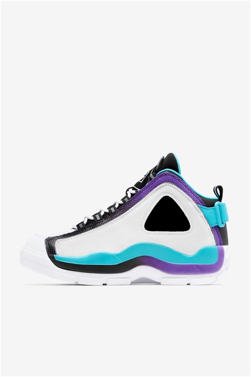 White / Blue / Purple Men's Fila Grant Hill 2 Shoes | Saudi Arabia-685109