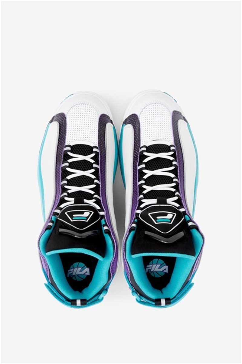 White / Blue / Purple Men's Fila Grant Hill 2 Shoes | Saudi Arabia-685109