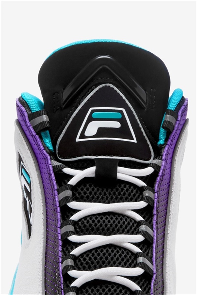 White / Blue / Purple Men's Fila Grant Hill 2 Shoes | Saudi Arabia-685109