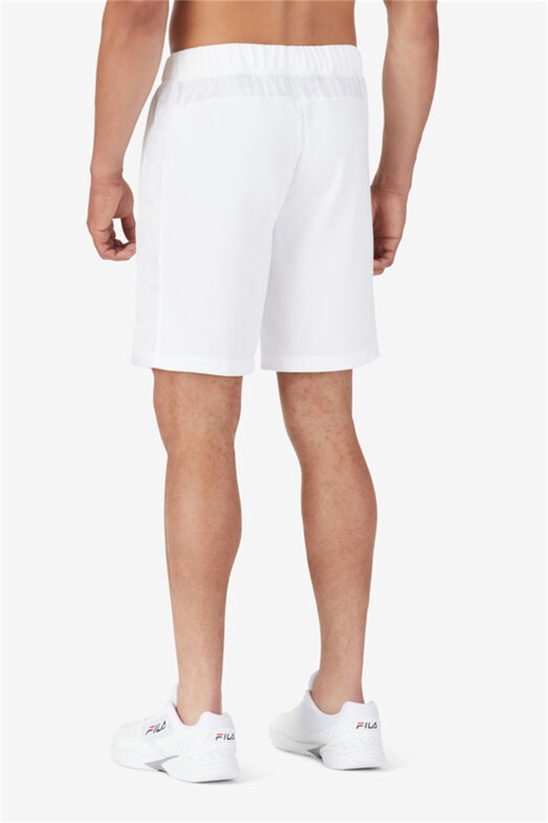 White / Camo Men's Fila Whiteline Woven Shorts | Saudi Arabia-687214