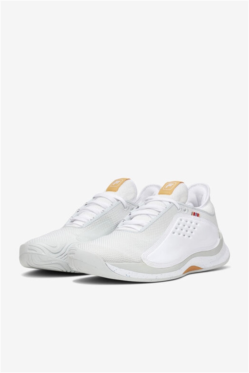 White / Grey / Brown Men's Fila Mondo Forza Tennis Shoes | Saudi Arabia-243096