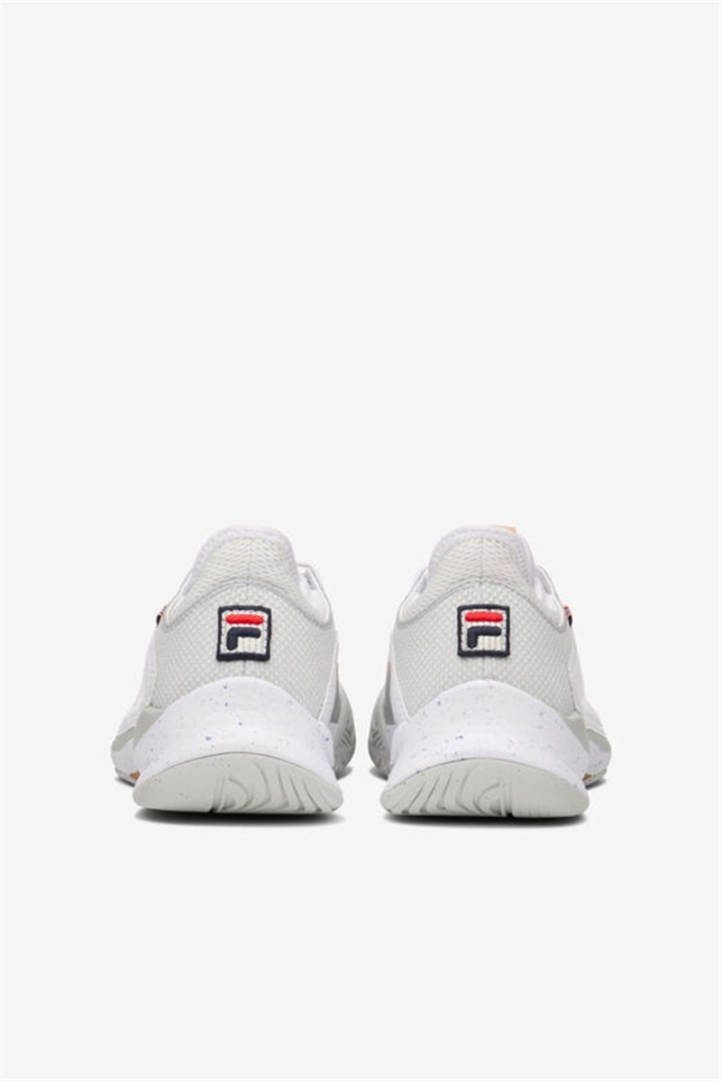 White / Grey / Brown Women's Fila Mondo Forza Tennis Shoes | Saudi Arabia-260753