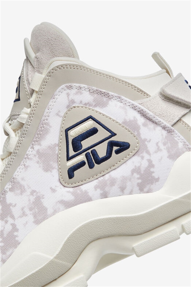 White / Grey / Navy Men's Fila Grant Hill 2 Sneakers | Saudi Arabia-354872