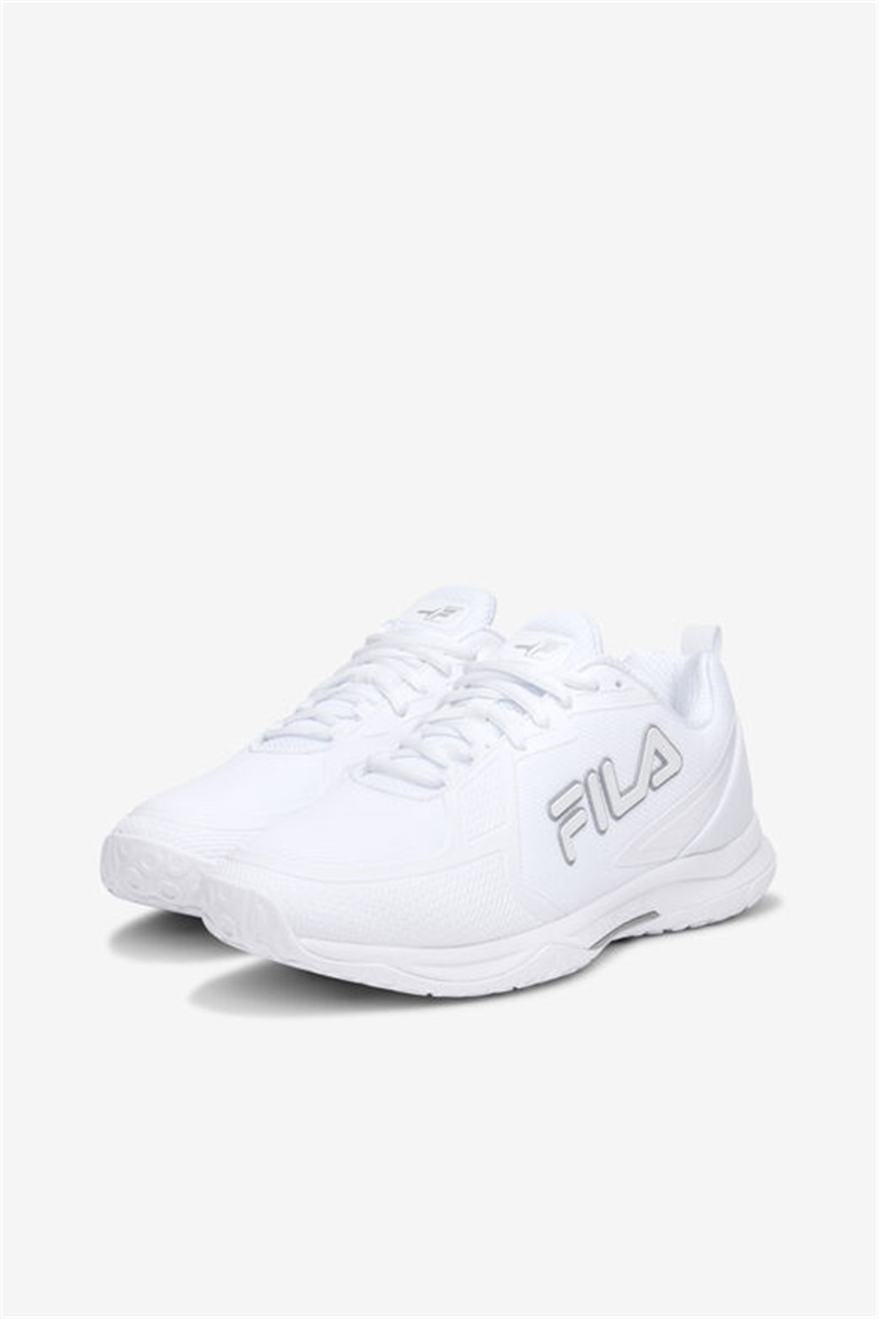White / Metal Silver Women's Fila Volley Burst Pickleball Shoes | Saudi Arabia-841952