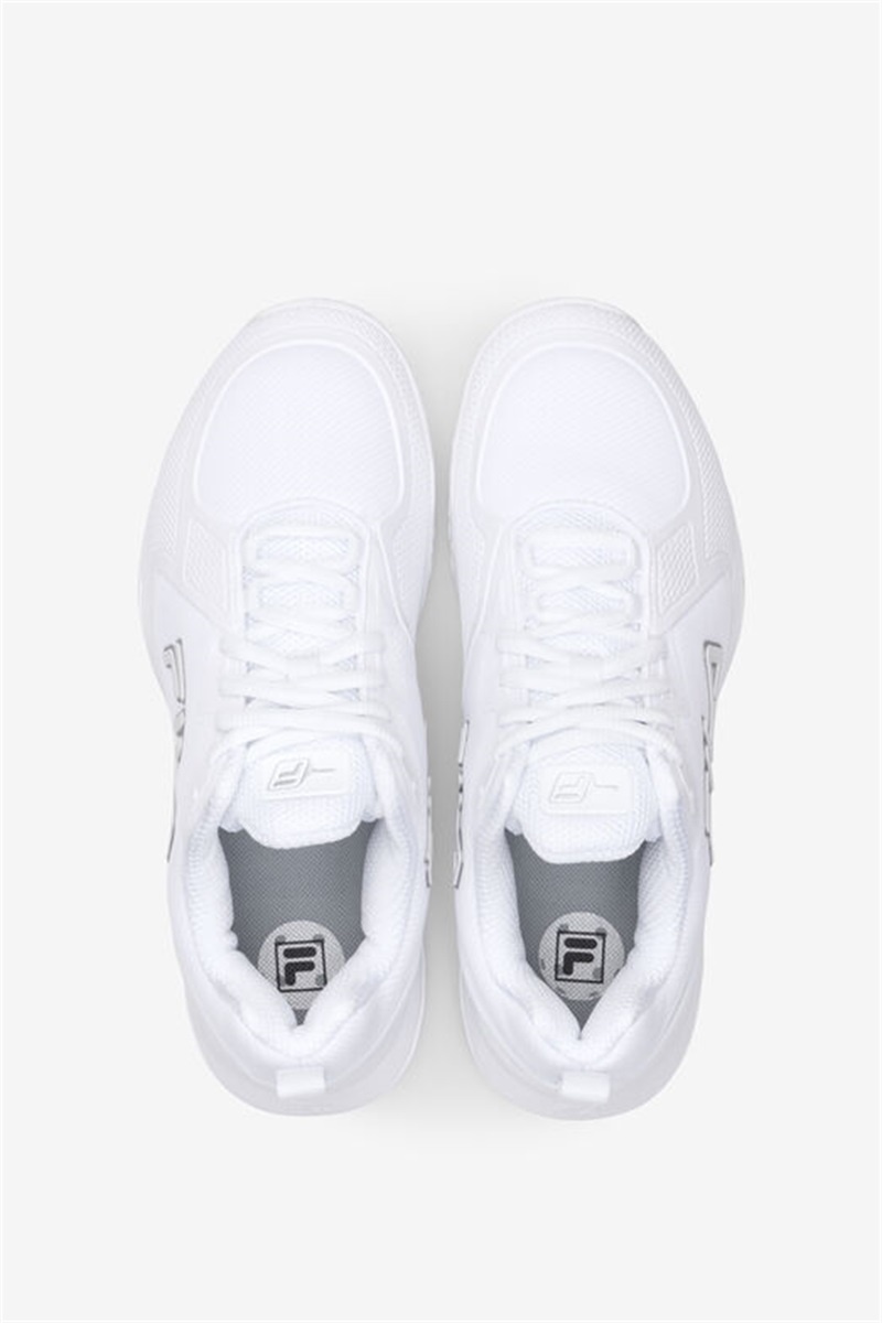 White / Metal Silver Women's Fila Volley Burst Pickleball Shoes | Saudi Arabia-841952