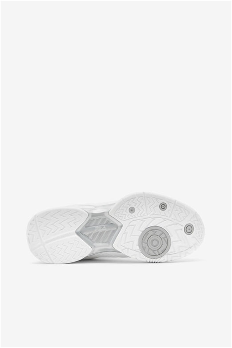 White / Metal Silver Women's Fila Volley Zone Pickleball Shoes | Saudi Arabia-731459