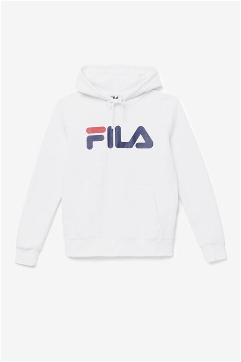 White / Navy Men\'s Fila Lucy Hoodie | Saudi Arabia-958761