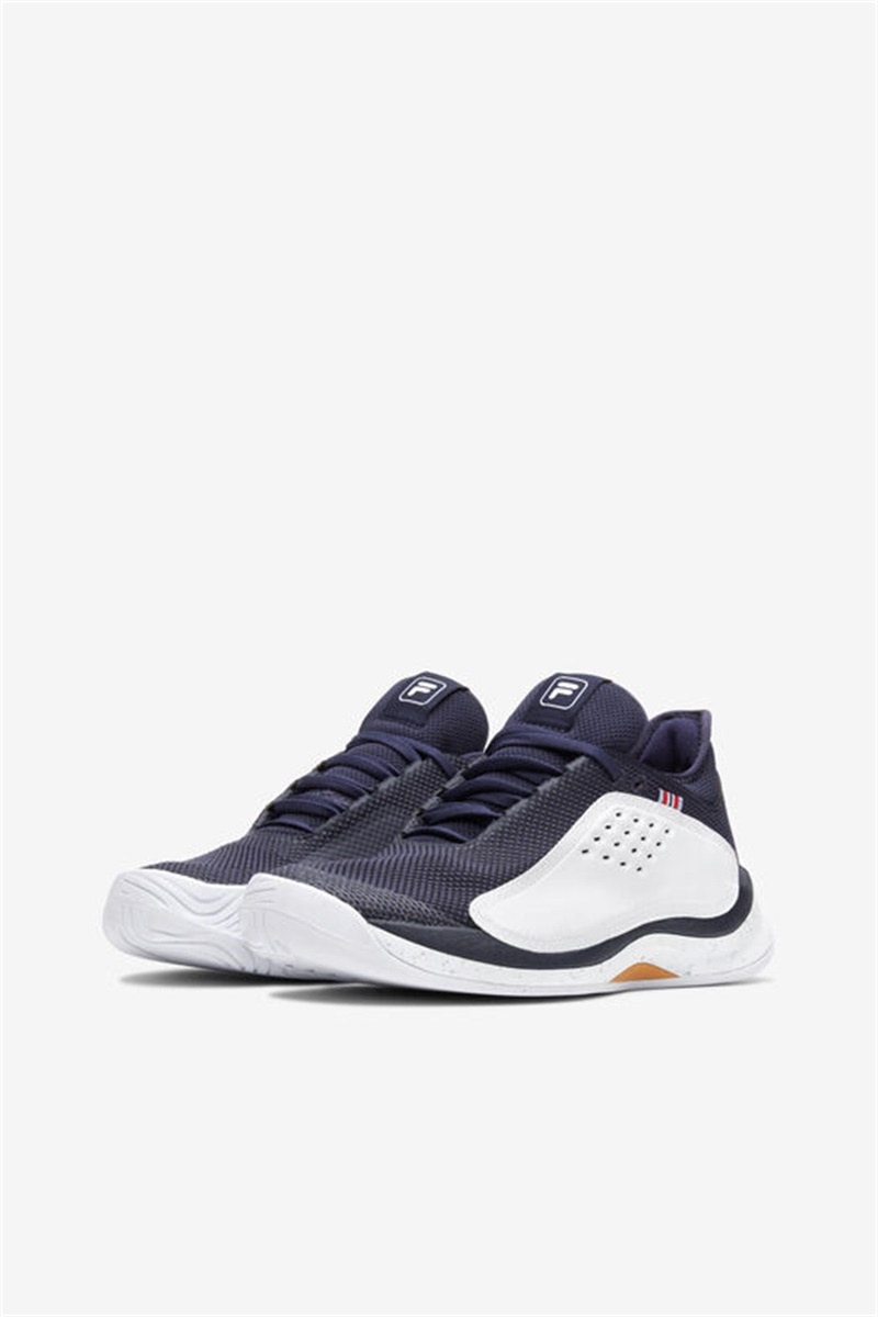 White / Navy Women's Fila Mondo Forza Tennis Shoes | Saudi Arabia-279513