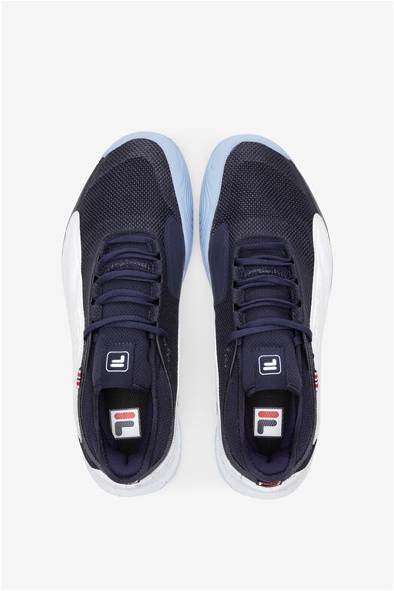 White / Navy / Blue Men's Fila Mondo Forza Tennis Shoes | Saudi Arabia-157643