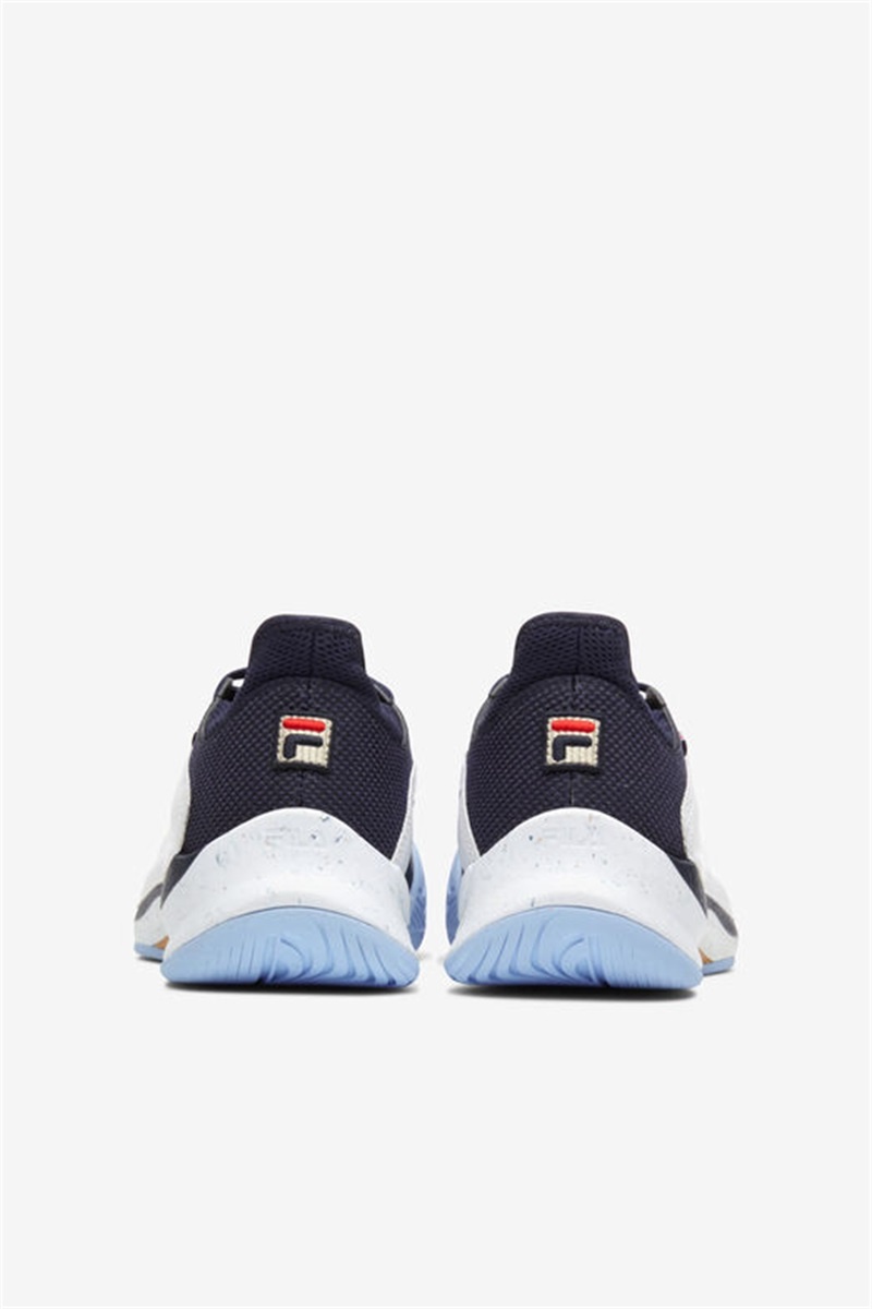 White / Navy / Blue Men's Fila Mondo Forza Tennis Shoes | Saudi Arabia-157643