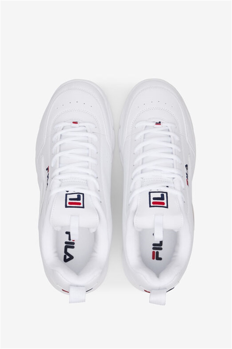 White / Navy / Red Men's Fila Disruptor Se Sneakers | Saudi Arabia-627954