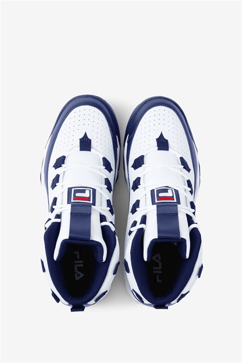 White / Navy / Red Men's Fila Grant Hill 1 Sneakers | Saudi Arabia-938071