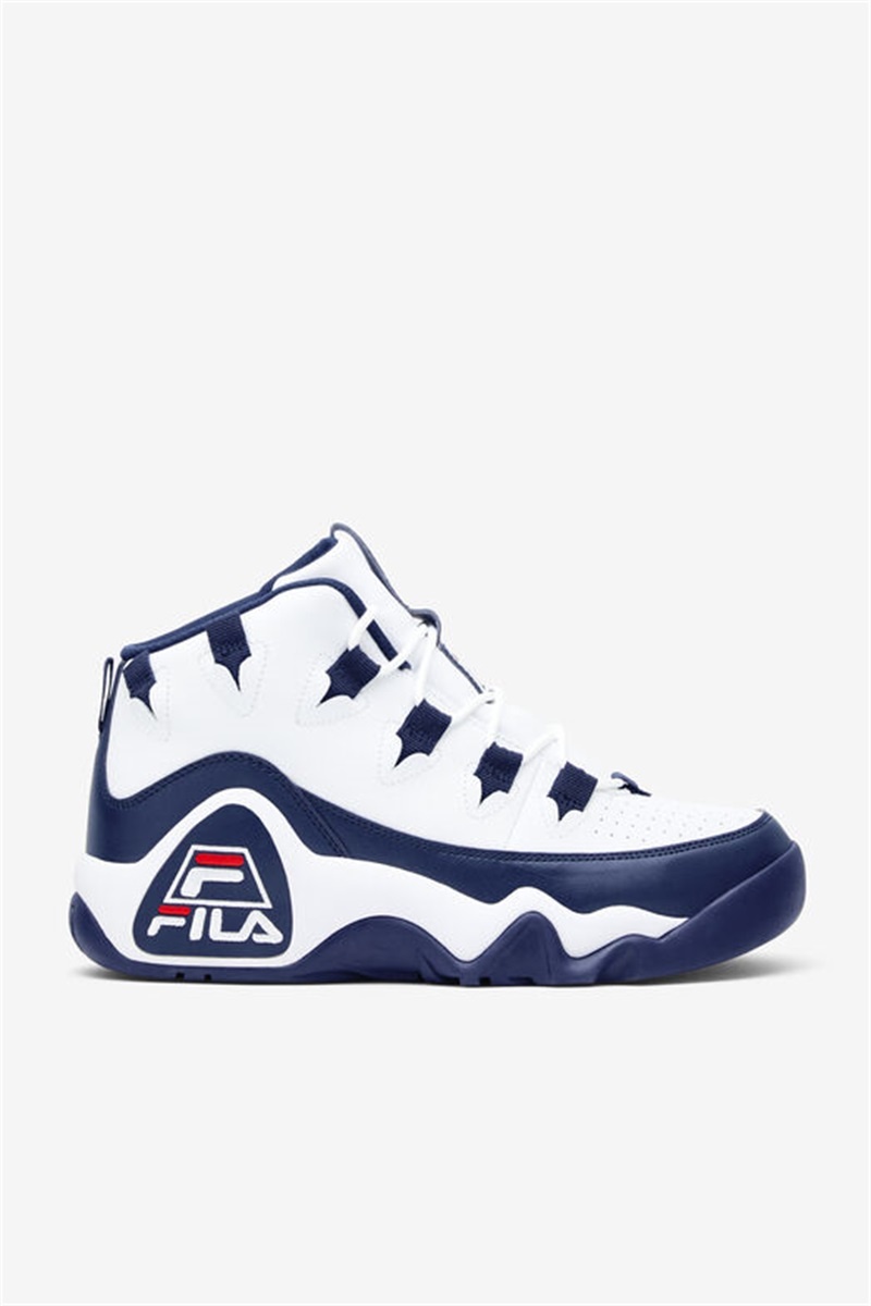 White / Navy / Red Men\'s Fila Grant Hill 1 Sneakers | Saudi Arabia-938071