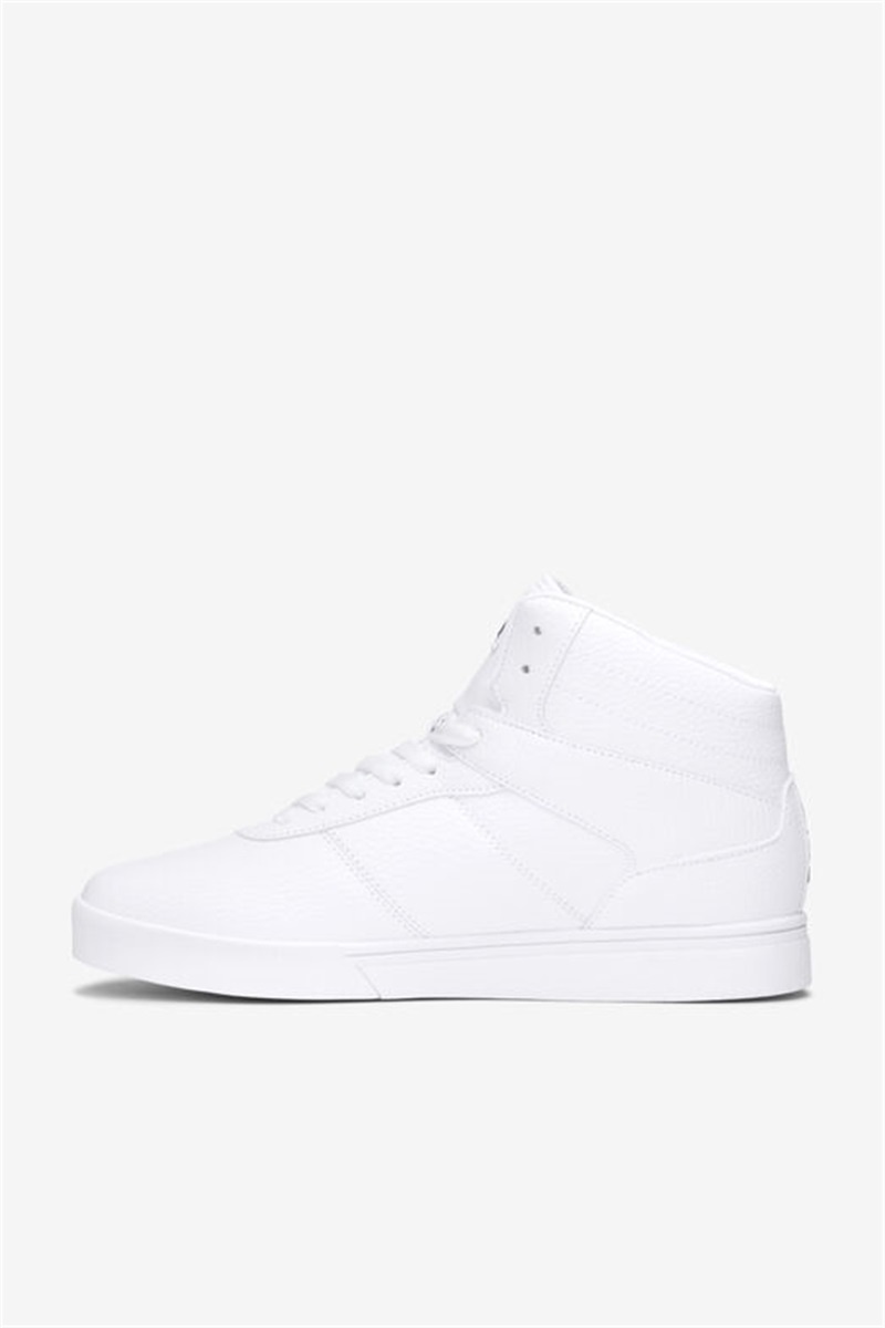 White / Navy / Red Men's Fila Impress Ll Mid Shoes | Saudi Arabia-108256