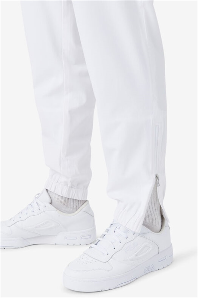 White / Navy / Red Men's Fila Sanz Wind Pants | Saudi Arabia-208397