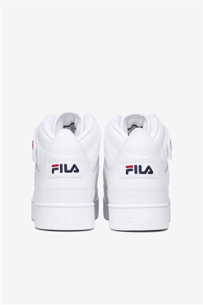 White / Navy / Red Men's Fila V-10 Lux Sneakers | Saudi Arabia-798042