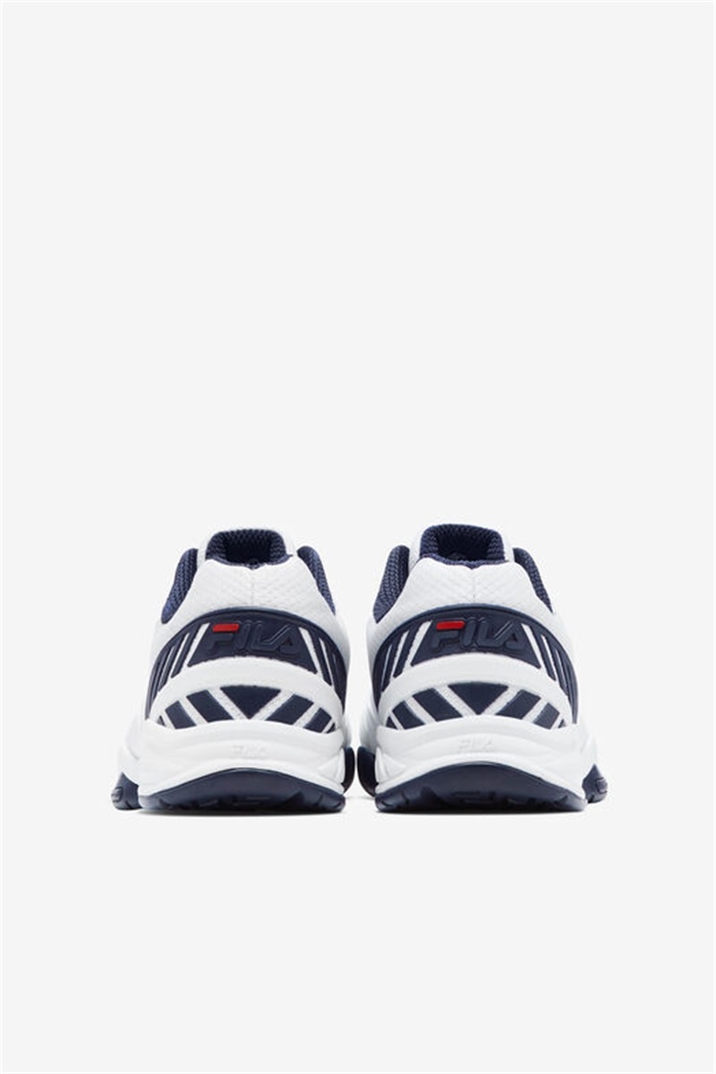 White / Navy / Red Men's Fila Volley Zone Pickleball Shoes | Saudi Arabia-592701