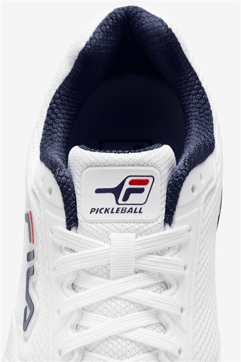 White / Navy / Red Men's Fila Volley Zone Pickleball Shoes | Saudi Arabia-592701