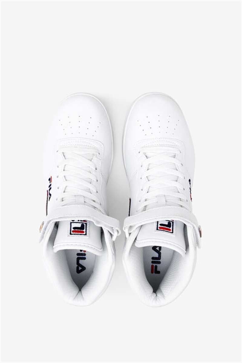 White / Navy / Red Men's Fila Vulc 13 Sneakers | Saudi Arabia-314569
