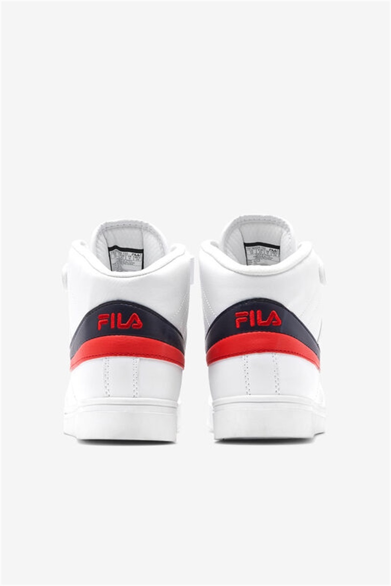 White / Navy / Red Men's Fila Vulc 13 Sneakers | Saudi Arabia-314569