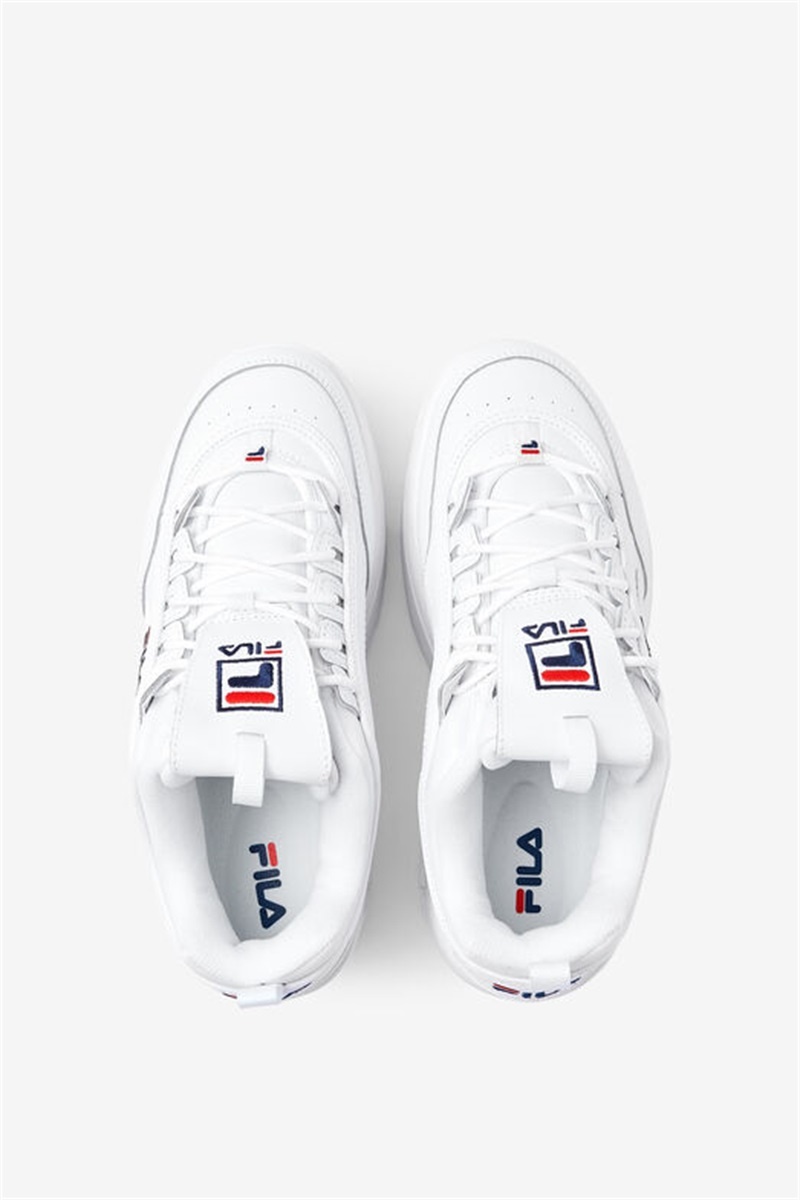 White / Navy / Red Women's Fila Disruptor 2 Wedge Shoes | Saudi Arabia-456709