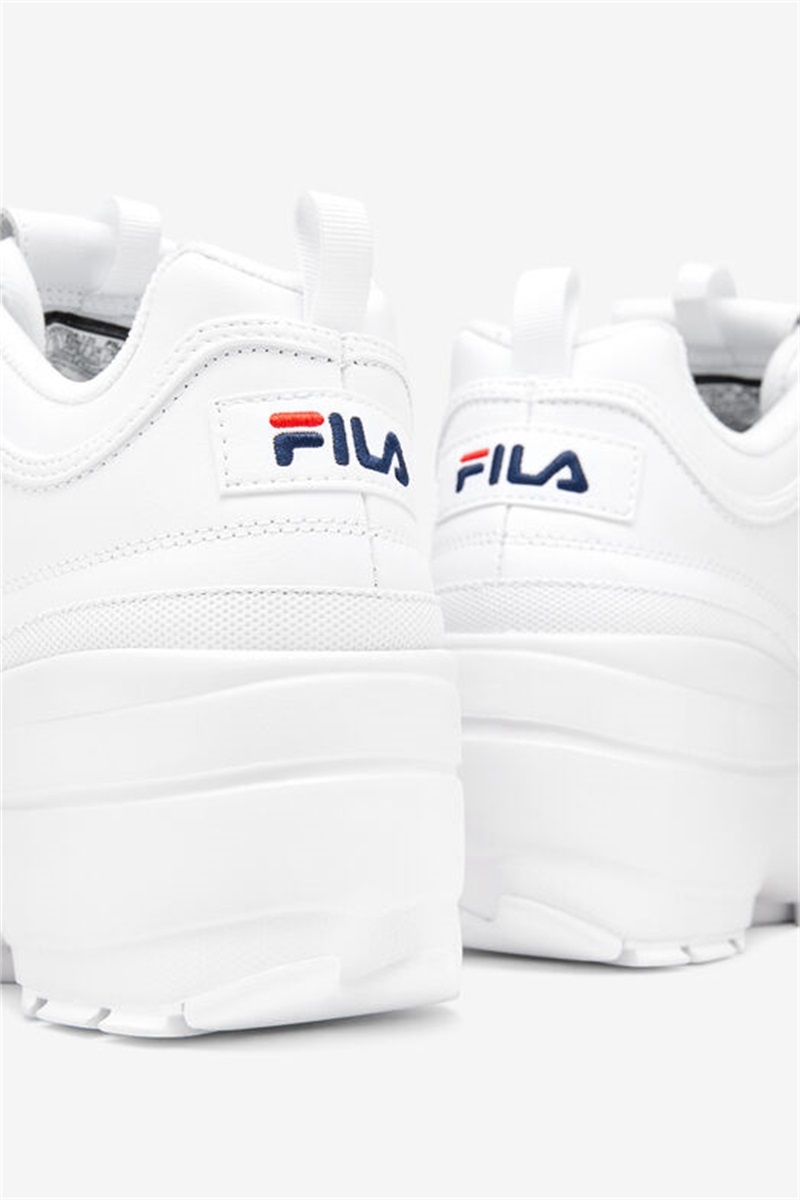 White / Navy / Red Women's Fila Disruptor 2 Wedge Shoes | Saudi Arabia-456709