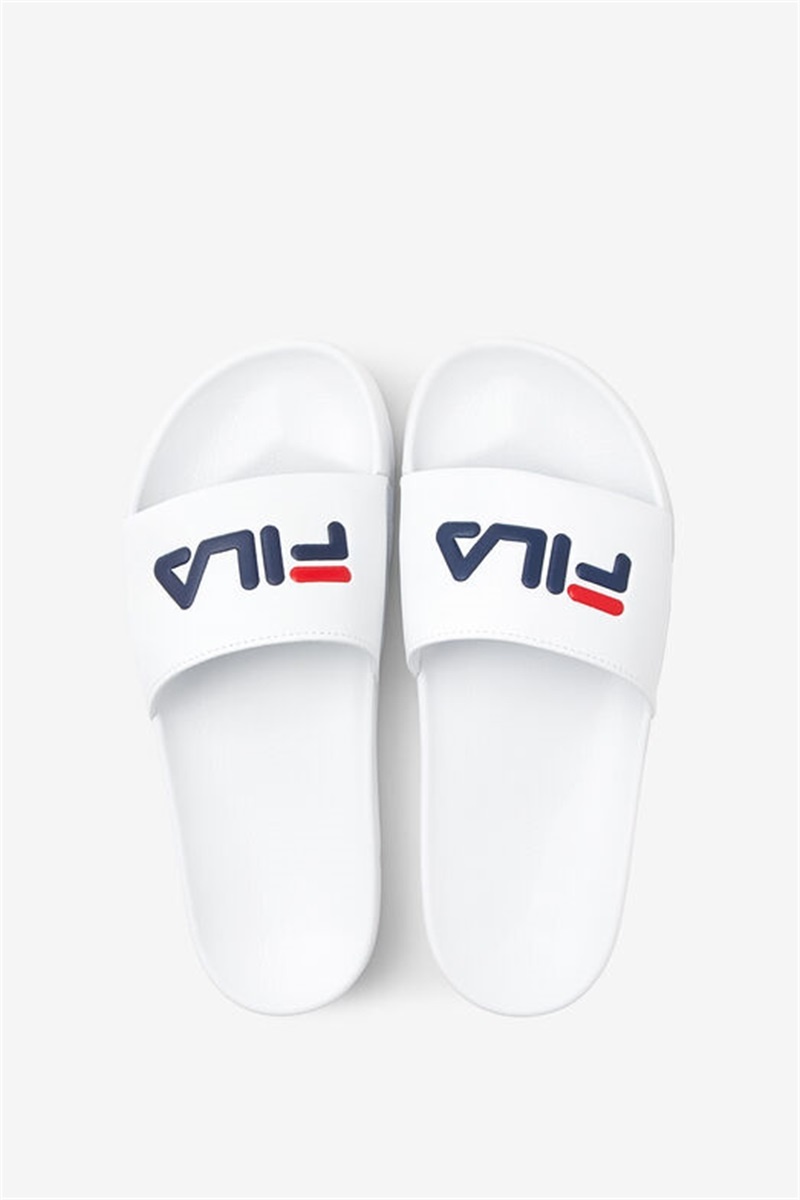 White / Navy / Red Women's Fila Drifter Slides | Saudi Arabia-140928