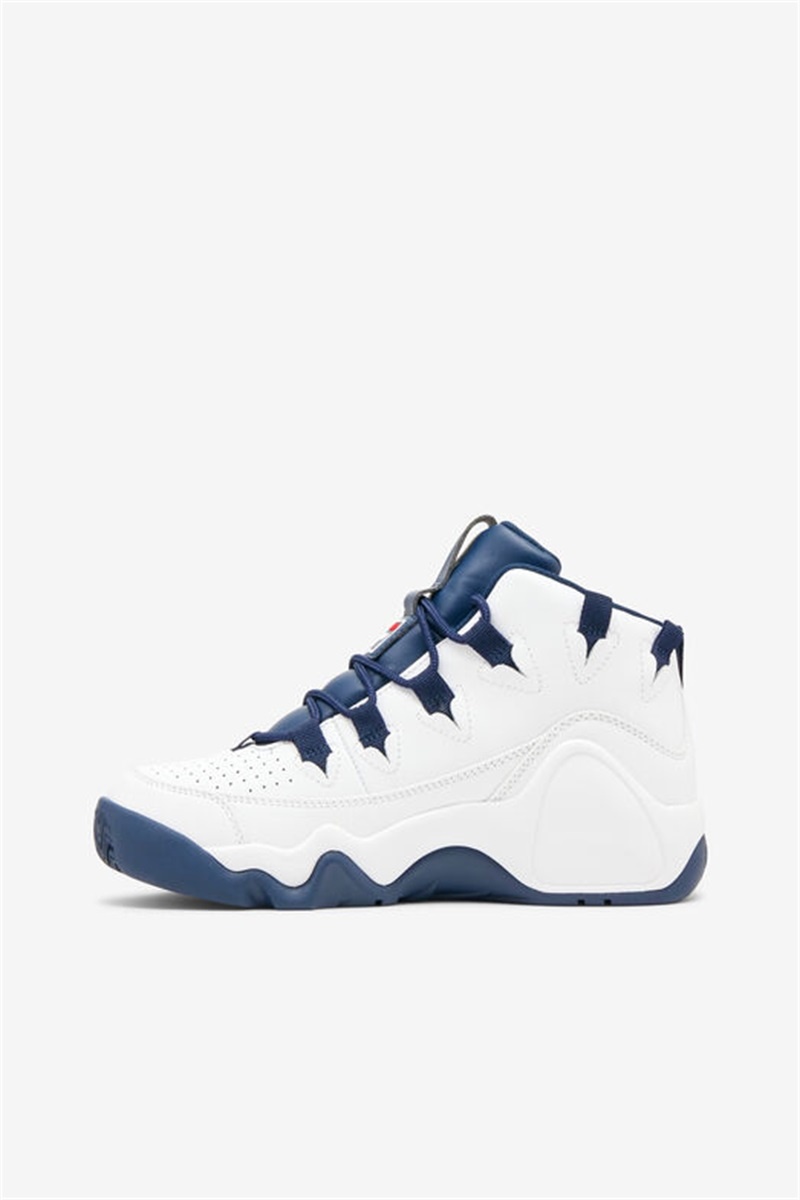 White / Navy / Red Women's Fila Grant Hill 1 Sneakers | Saudi Arabia-130768