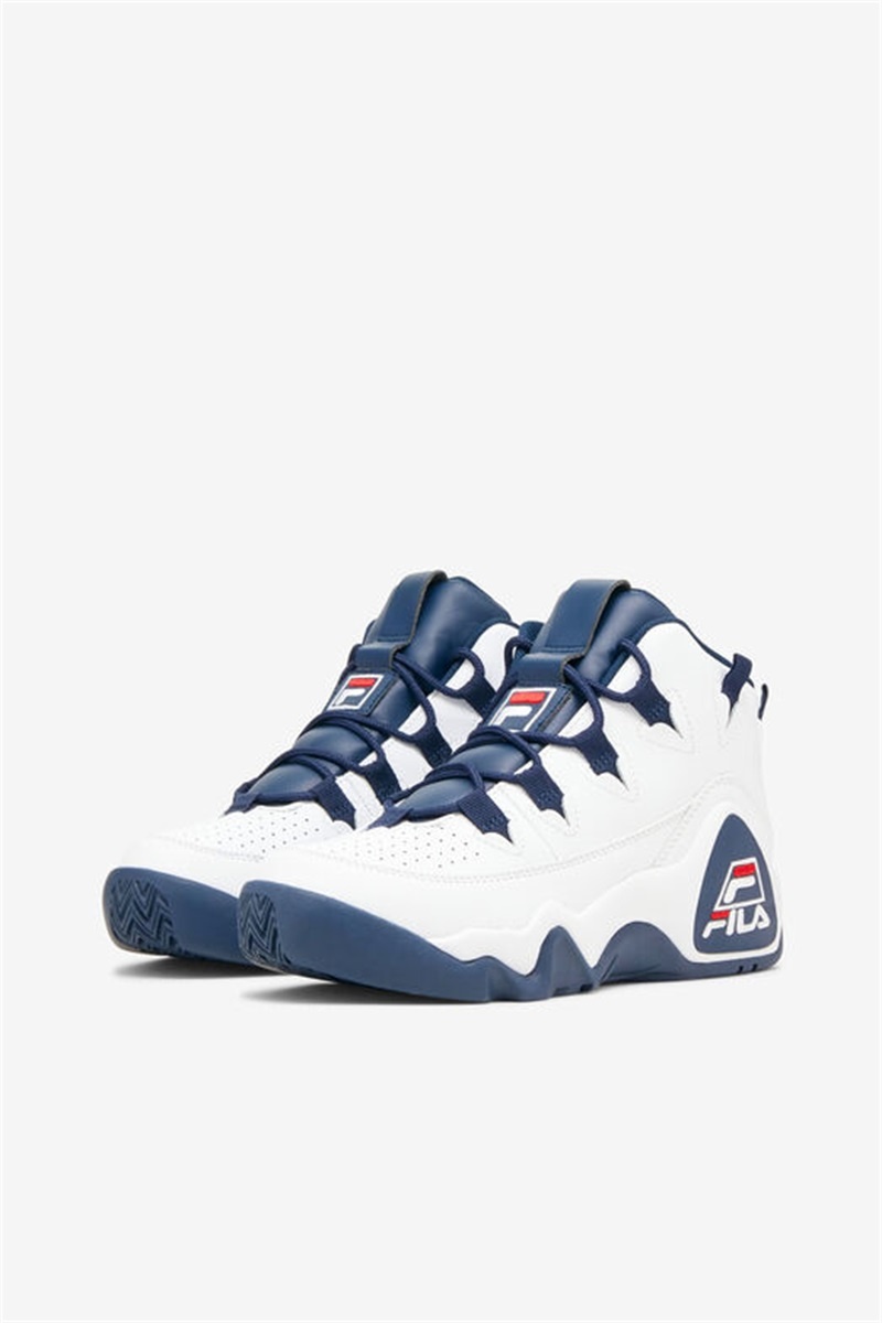 White / Navy / Red Women's Fila Grant Hill 1 Sneakers | Saudi Arabia-130768