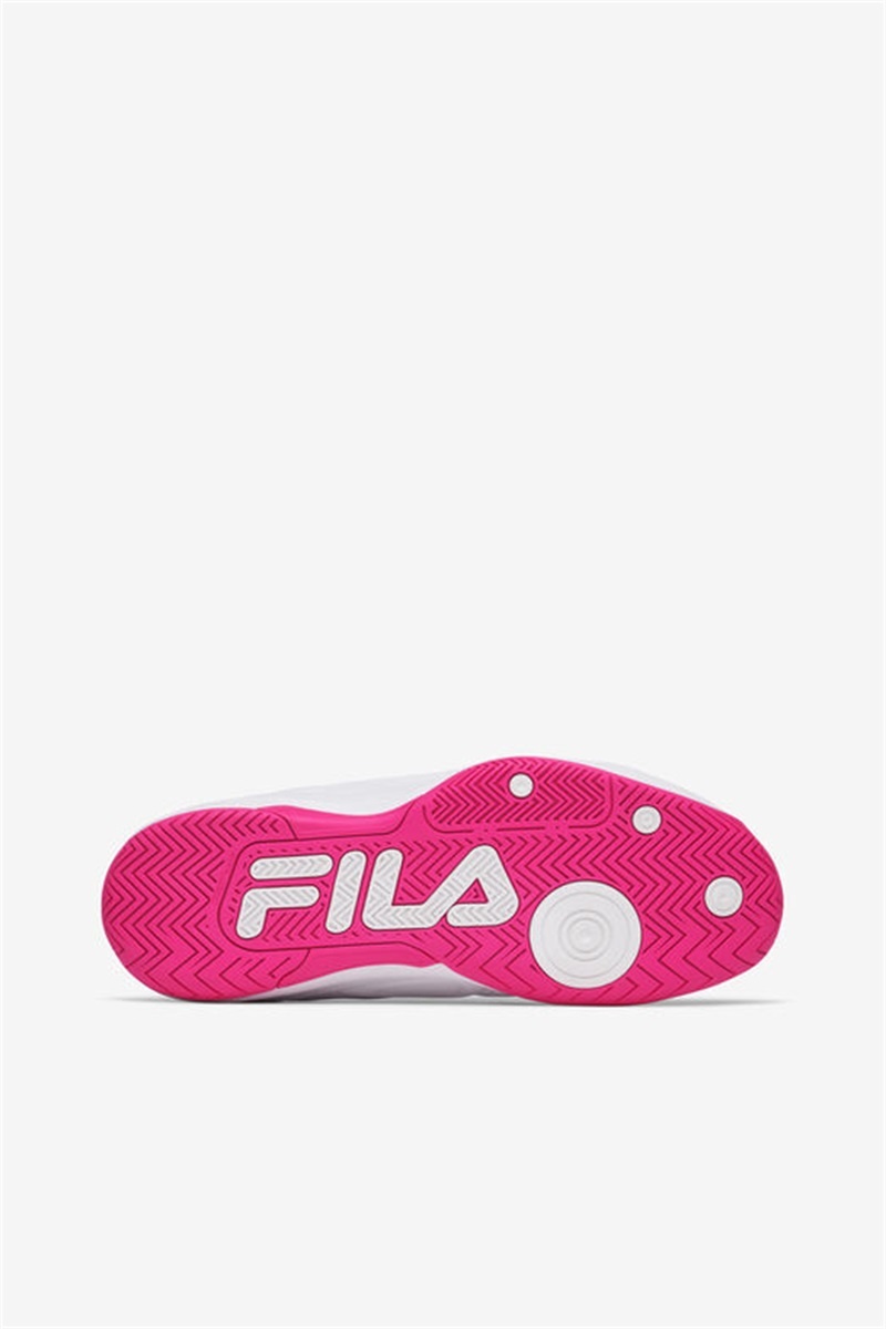 White / Pink Women's Fila Double Bounce 3 Pickleball Shoes | Saudi Arabia-246130