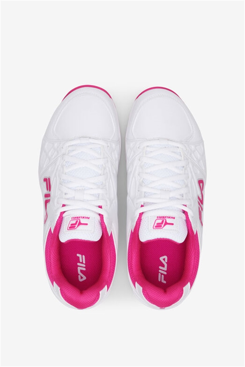 White / Pink Women's Fila Double Bounce 3 Pickleball Shoes | Saudi Arabia-246130