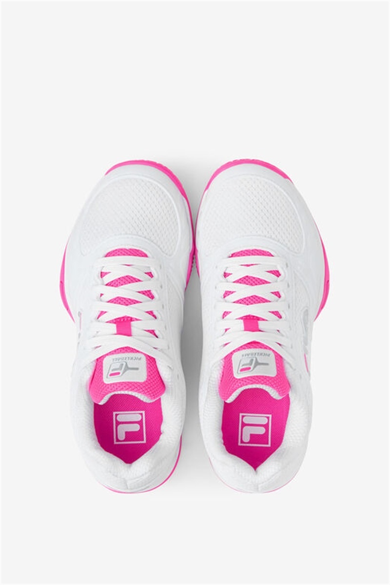 White / Pink Women's Fila Volley Zone Pickleball Shoes | Saudi Arabia-938501