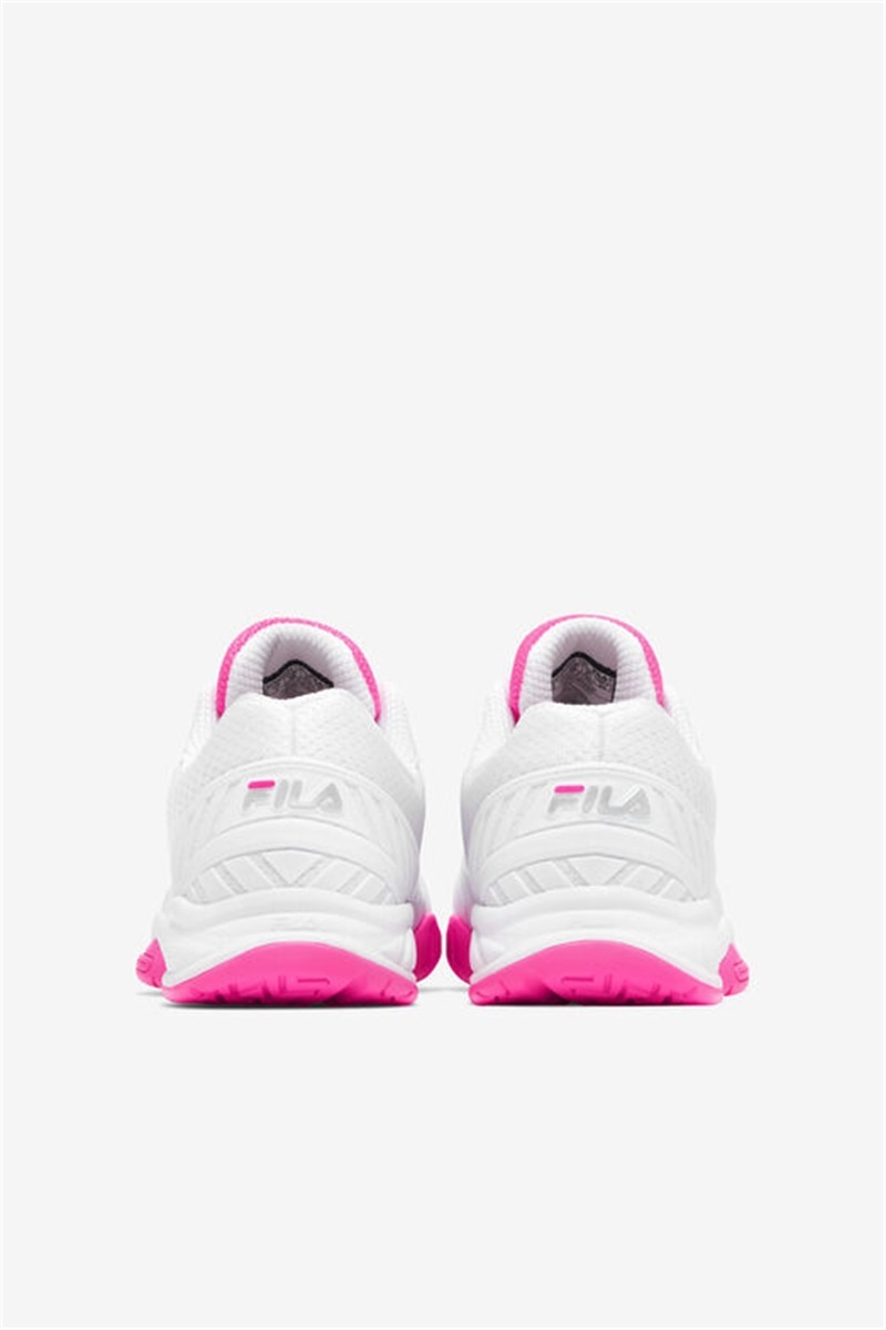 White / Pink Women's Fila Volley Zone Pickleball Shoes | Saudi Arabia-938501