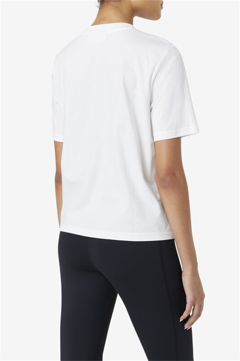 White / Pink / Purple Women's Fila Miss Eagle Tee | Saudi Arabia-874062
