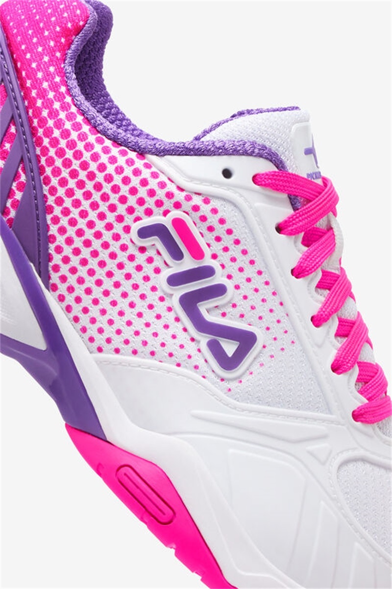 White / Pink / Purple Women's Fila Volley Zone Pickleball Shoes | Saudi Arabia-136527