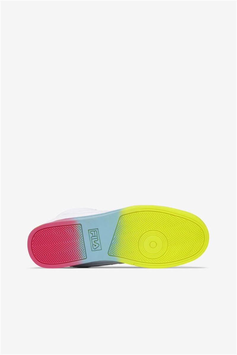 White / Pink / Yellow Women's Fila Everge Sneakers | Saudi Arabia-273504