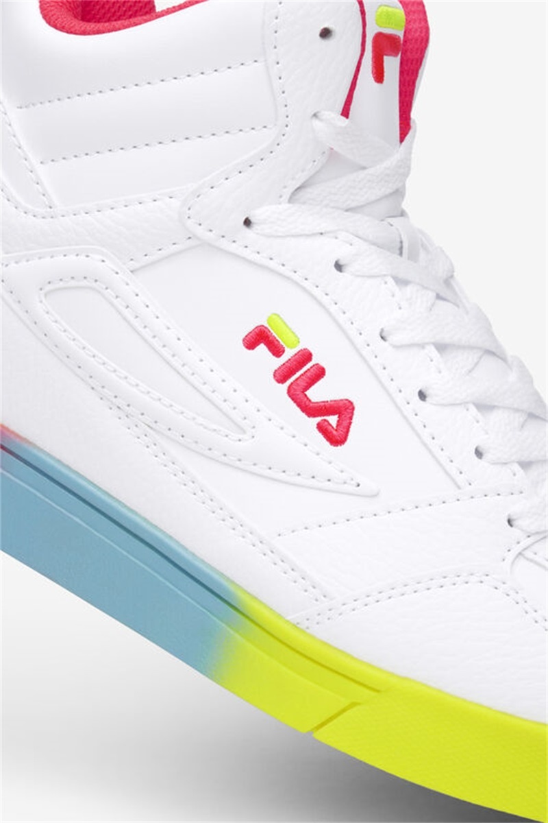 White / Pink / Yellow Women's Fila Everge Sneakers | Saudi Arabia-273504
