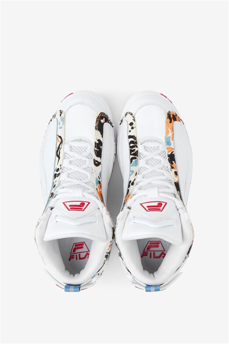 White / Red Women's Fila Grant Hill 2 Sneakers | Saudi Arabia-821795
