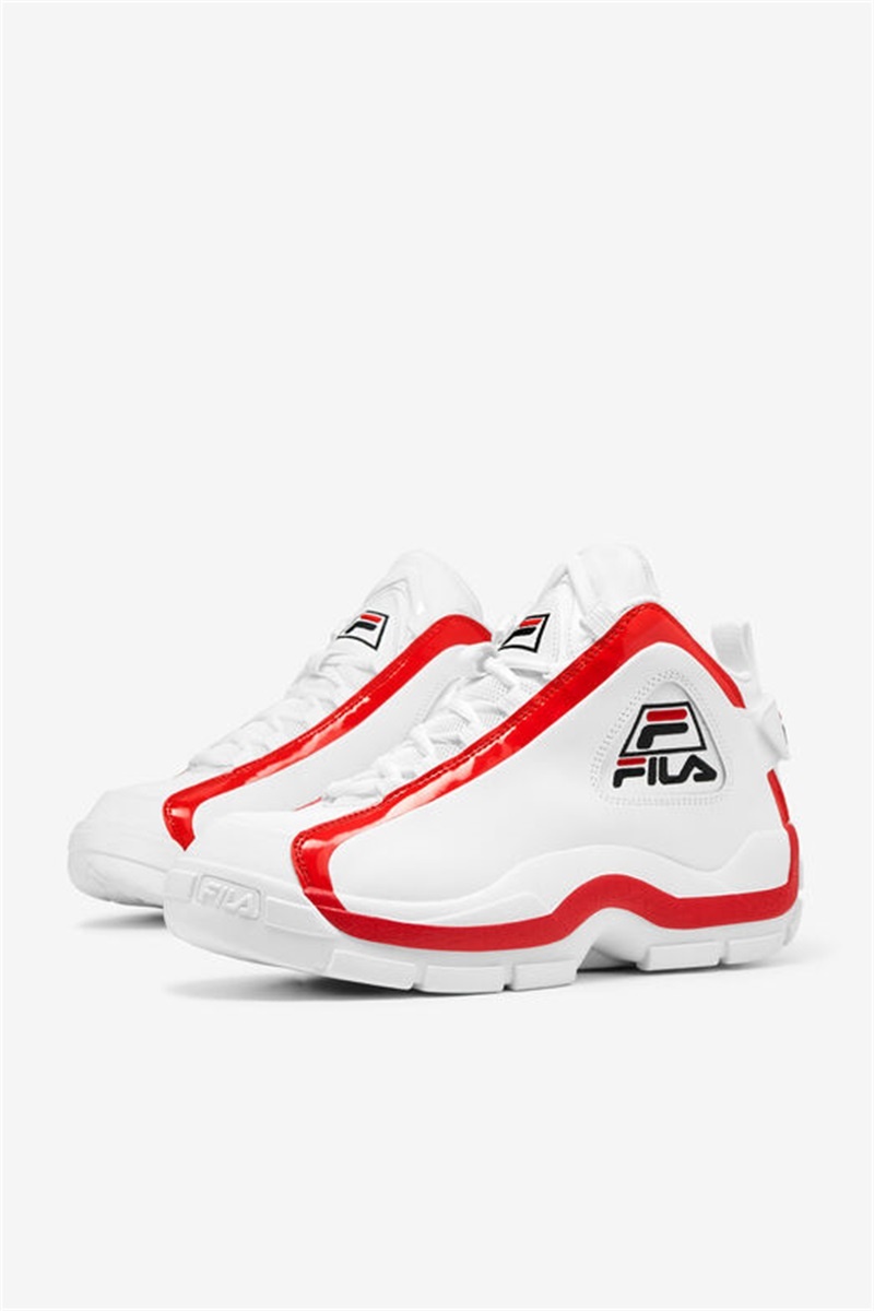 White / Red / Black Men's Fila Grant Hill 2 Sneakers | Saudi Arabia-186932