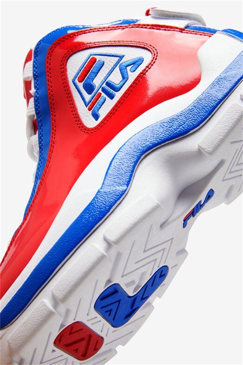 White / Red / Blue Men's Fila Grant Hill 2 Sneakers | Saudi Arabia-615089