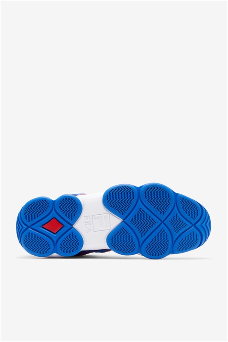White / Red / Blue Men's Fila Stackhouse Spaghetti Sneakers | Saudi Arabia-016743
