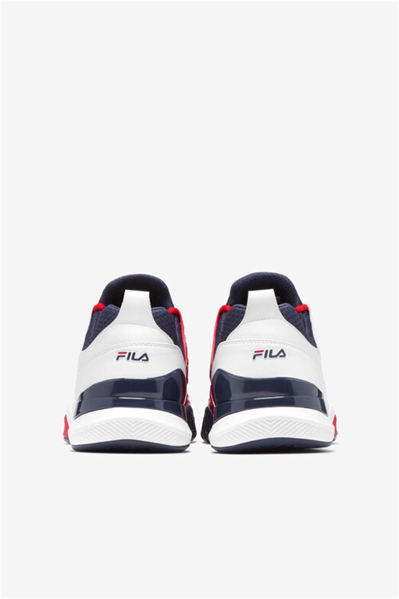 White / Red / Navy Men's Fila Speedserve Energized Tennis Shoes | Saudi Arabia-360897
