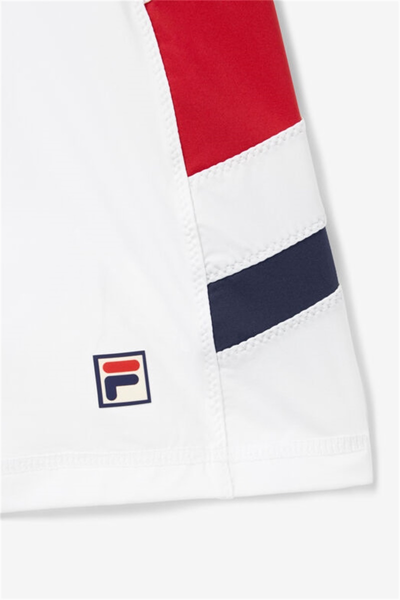 White / Red / Navy Women's Fila Essentials H Flirty Skirts | Saudi Arabia-954027