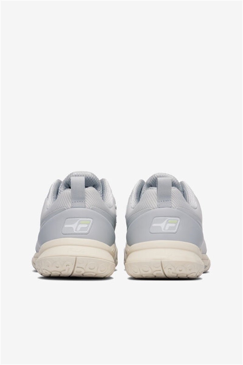 White / White / Green Men's Fila Volley Burst Pickleball Shoes | Saudi Arabia-925314