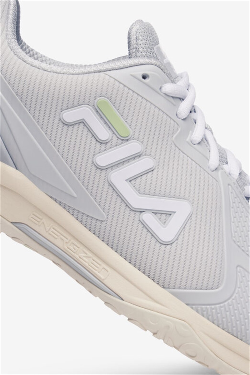 White / White / Green Men's Fila Volley Burst Pickleball Shoes | Saudi Arabia-925314