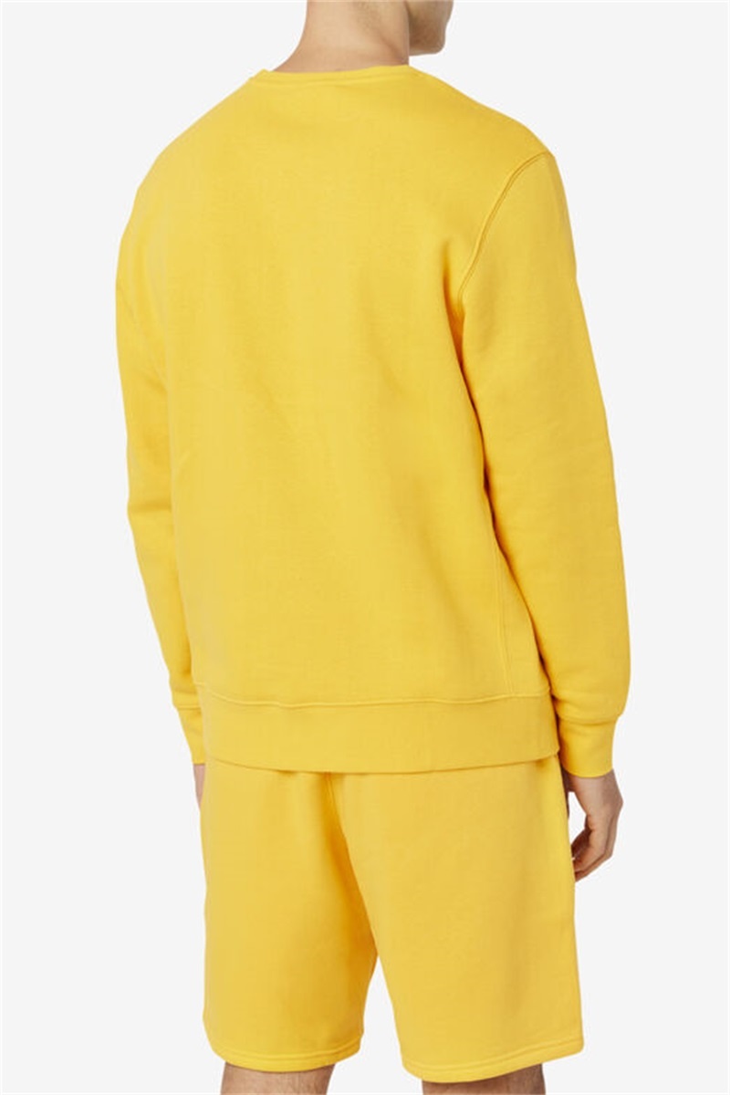 Yellow Men's Fila Garran Crew Sweatshirts | Saudi Arabia-891065